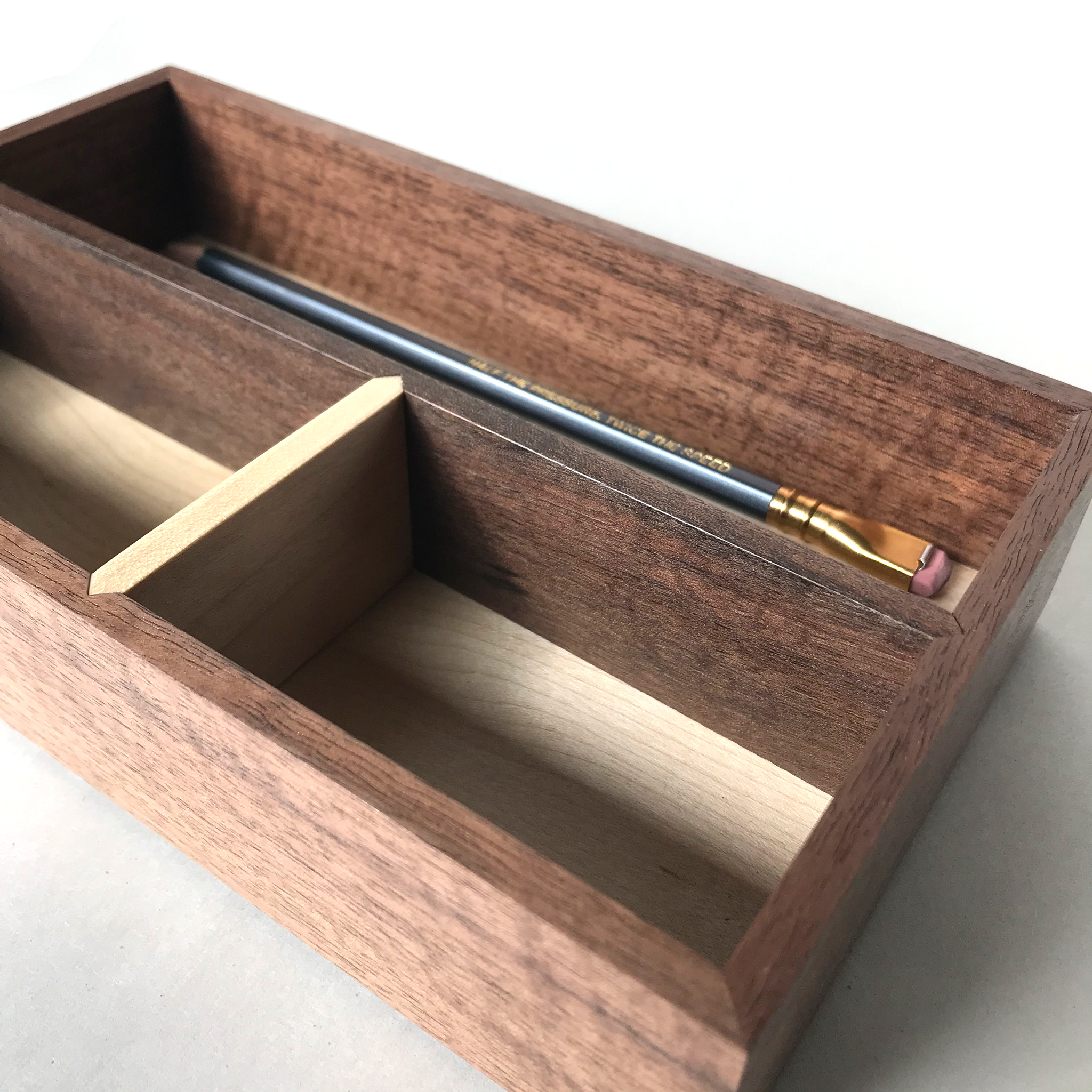 Pencil Box / Desk Organizer Tray, Taylor-Made Woodworking